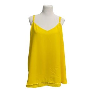 Yellow Torrid light weight layered cami
